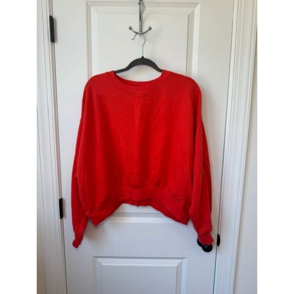 Universal Thread Red Cropped Crewneck Sweatshirt Blousey Fit XL